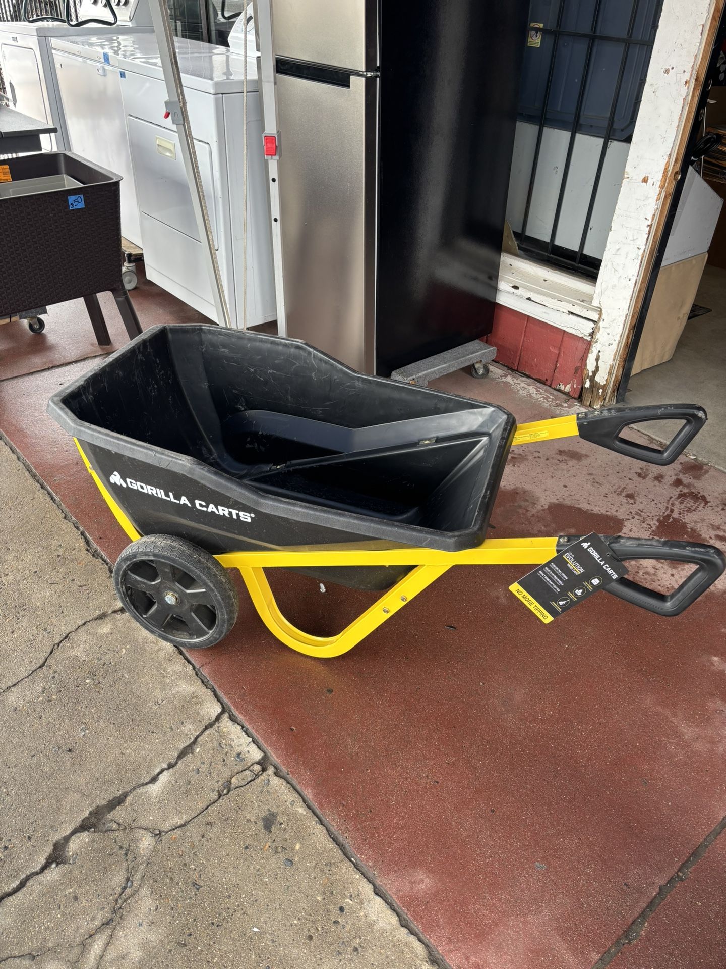 7 cu. ft. Evolution Poly Garden Cart, Impact Resistant Poly Tub, 12 in. No-Flat Tires, Stable