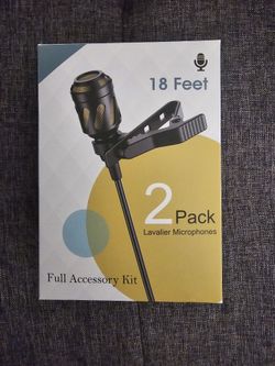 2 Pack Wired Lavalier Microphones