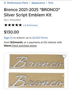 Bronco Decal