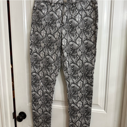 Grey snake print skinny pants.  Yorktown And Staples Area