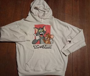 Adult Medium Size Tom and Jerry Graphic Pullover Hoodie cartoon mouse cat