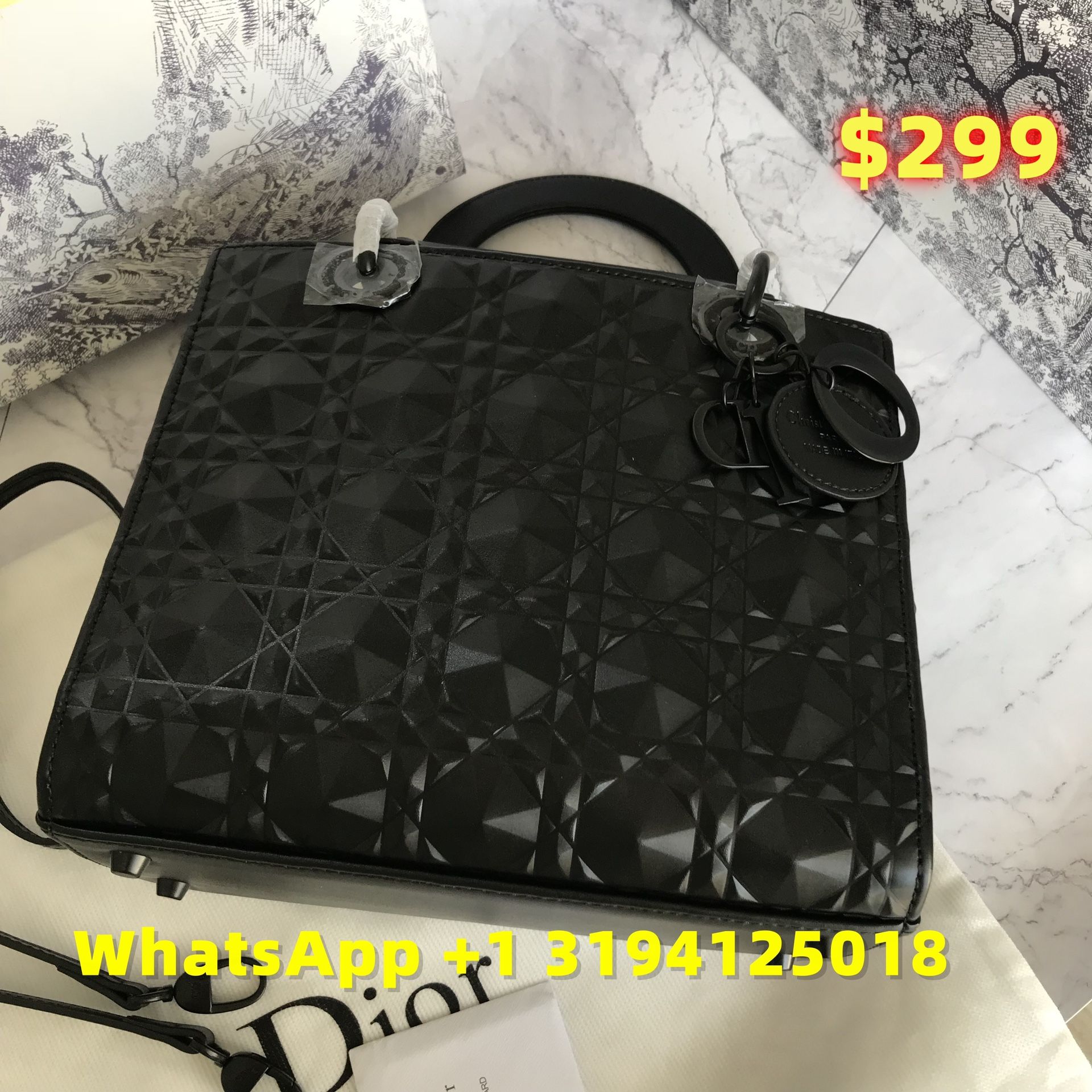Dior Lady Dior Bag Cannage Lambskin Medium Black