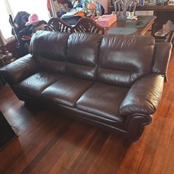 Leather Full Size Sofa 