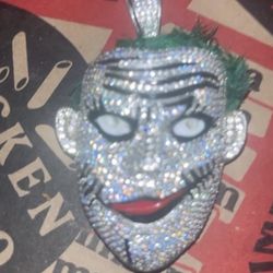 Custom made iced out joker chain