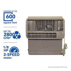 Champion Cooler
2800 CFM 2-Speed Window Evaporative Cooler for 600 sq. ft. (with Motor)