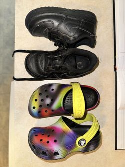 Nike Air Forces & Crocs 