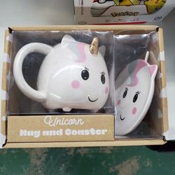Unicorn Mug And Coaster Set