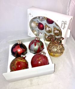 Holiday Creations Vintage Glass Ornaments NEW