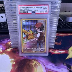2019 POKEMON SUN & MOON FA/PIK ACHU COSMIC ECLIPSE - SECRET