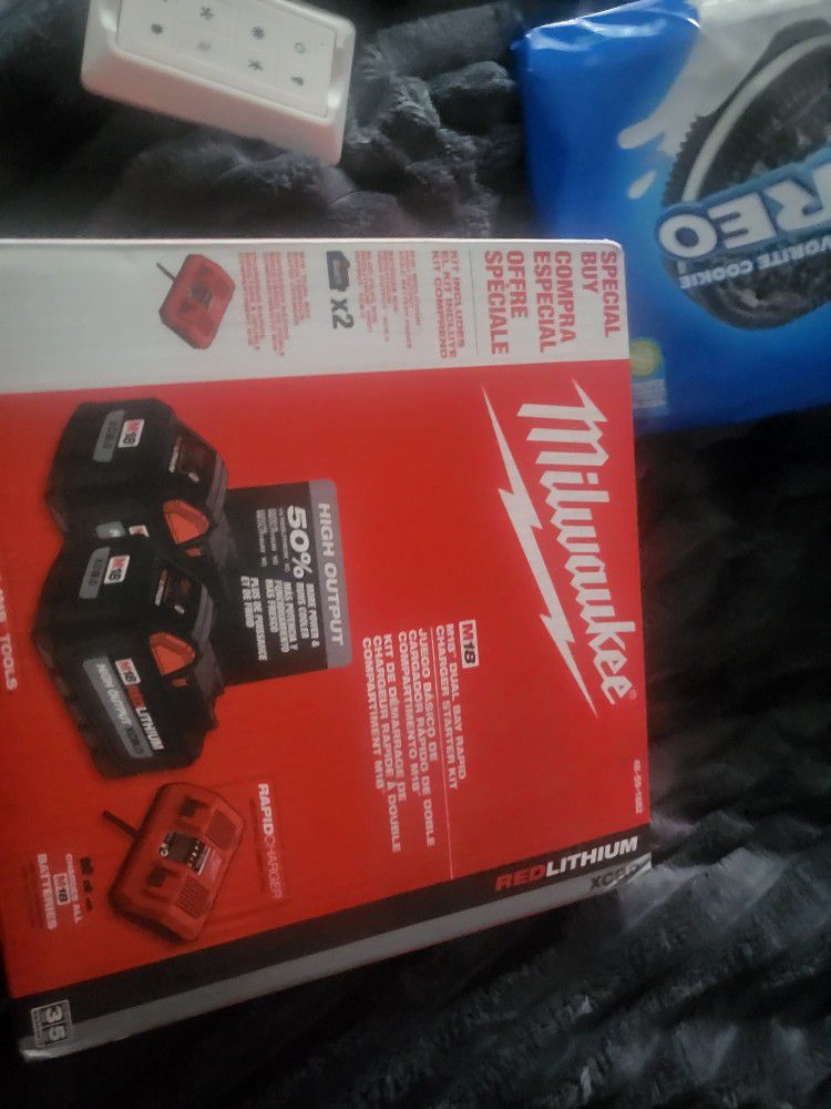 Milwaukee M18 Batteries two  8.0 Ah With Double Charger