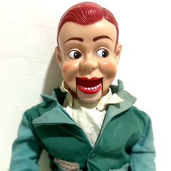 This is a vintage Jerry Mahoney ventriloquist dummy doll, a popular toy in the 1950s and 1960s based on the character created by entertainer Paul Winc
