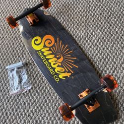 Sunset 80s Shape Skateboard V Tail 31”X9.6” Z Flex Trucks Z Fkex Wheels T Tool New