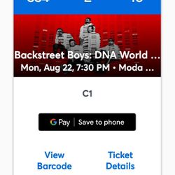 Backstreet Boys Ticket