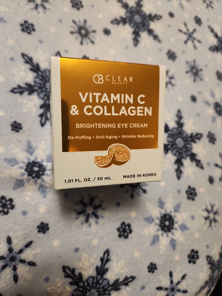 Brand New Clear Beauty Vitamin C & Collagen Brightning Eye Cream  1.01 Oz 