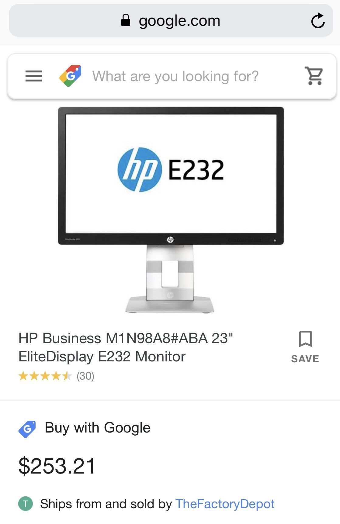 HP E232 monitor
