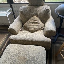 Chair And Ottoman With pillows $40