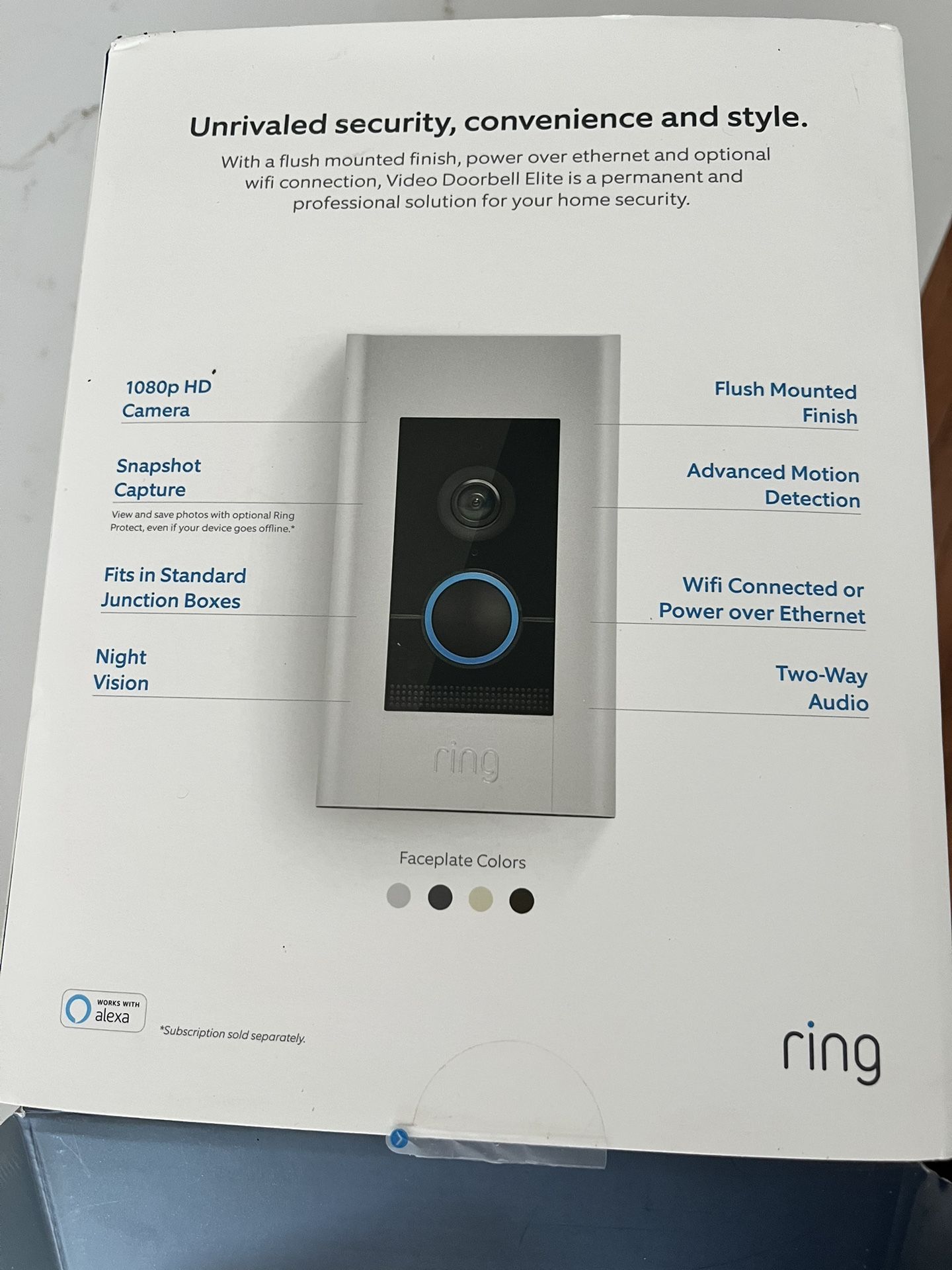 New Unused Ring Elite In Box (wired)