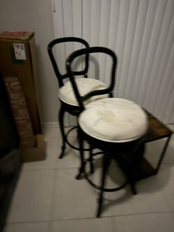 Two Counter High Stools 