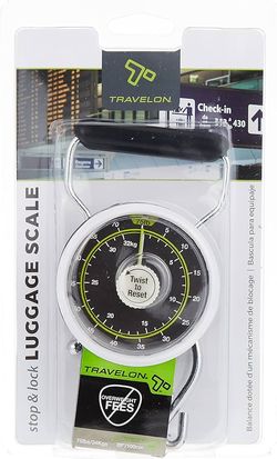 Travelon Stop and Lock Luggage Scale with Tape Measure