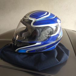 Motorcycle Helmet Blue Medium 