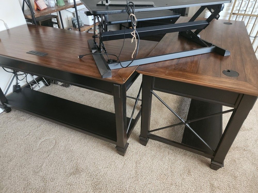 Desks And File Storage Set