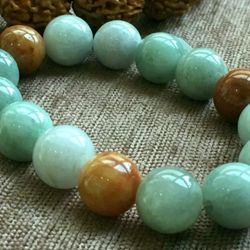 Burmese icy Type A Jadeite Jade Bracelet.
