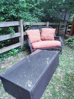 Loveseat and coffee table