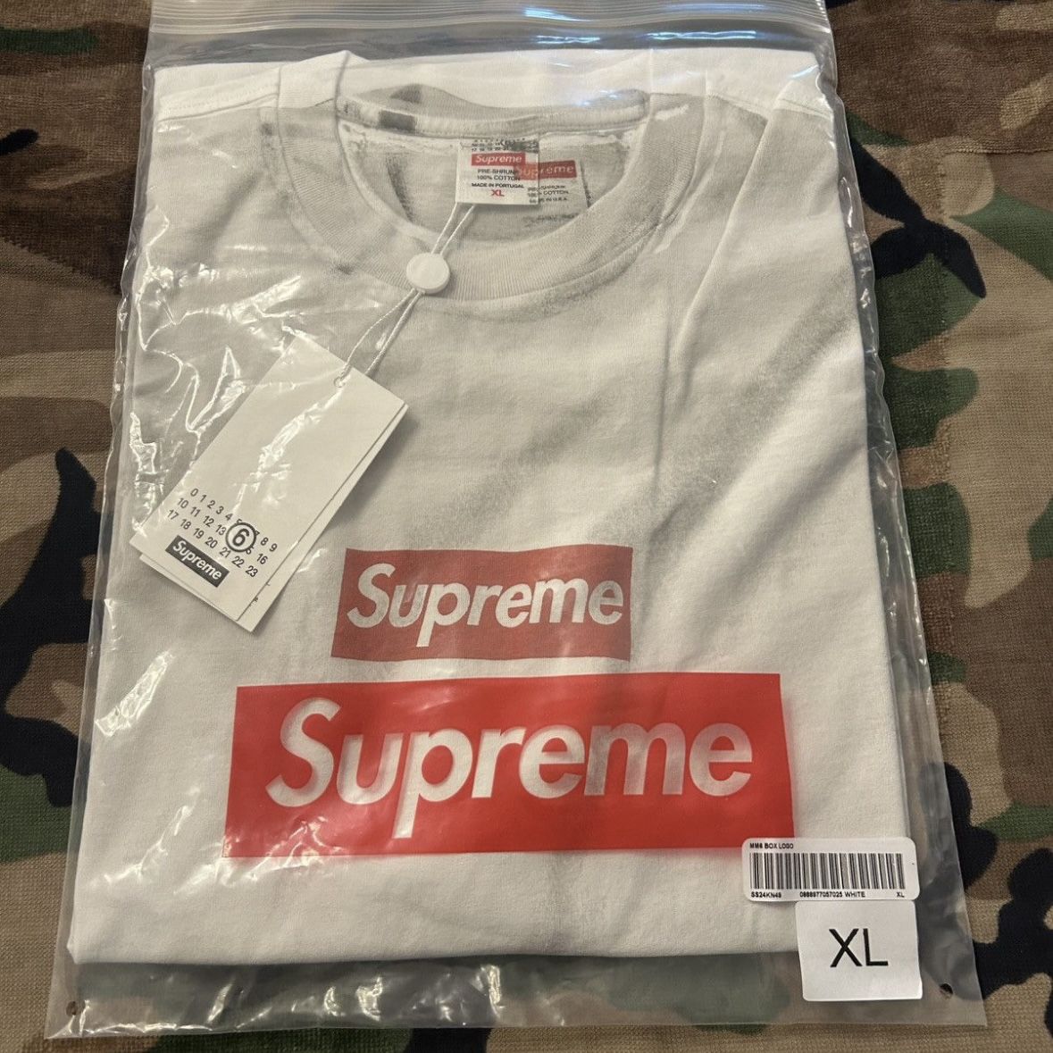 Supreme X Margiela 2024 Box Logo T Shirt Size XL Brand New