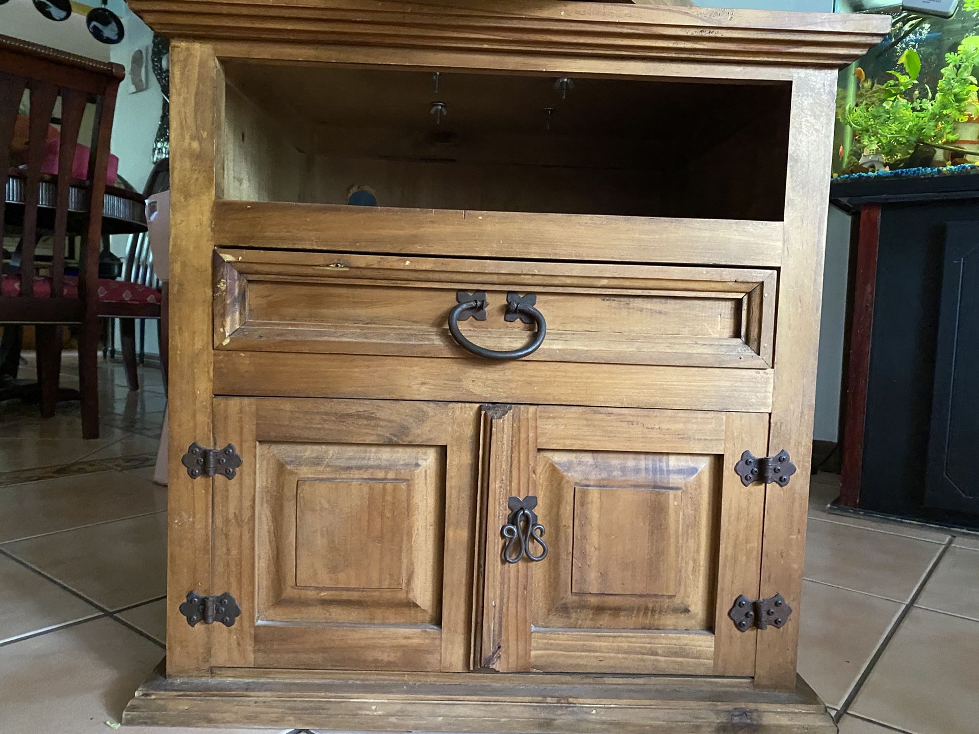 Authentic Rustic Wood Mexican TV Stand