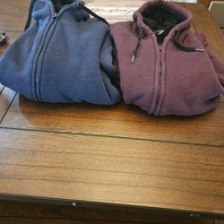 Two Hooded Sweaters Size Large