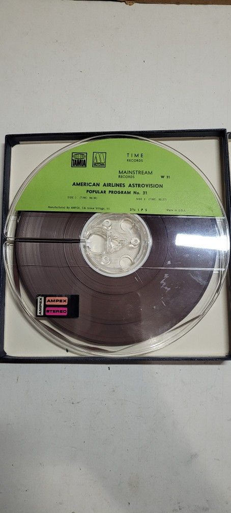 American Airlines Astrovision Popular Program NO 31 Reel to Reel Tape