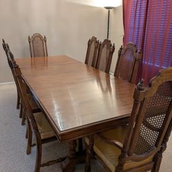 Thomasville Dining and Serving Table and China Cabinet 