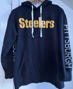 Steelers Carl Banks Woman's Pullover Hoodie Pockets Sz M Pittsburgh on Sleeves
