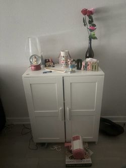 White Two-Door Storage Cabinet