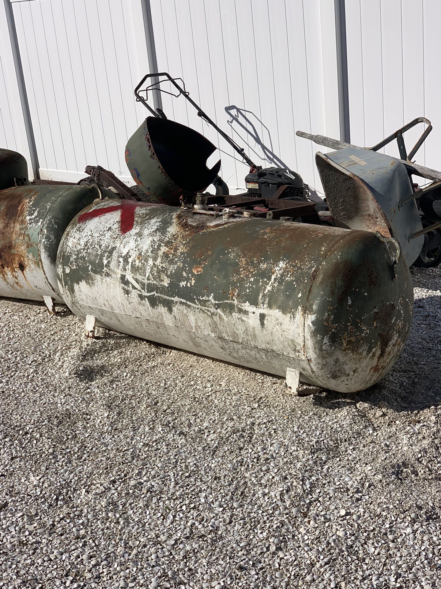 120 gallon propane tank empty BBQ smoker tank only