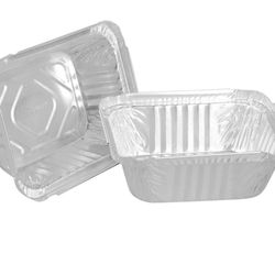 FA 1Lb Oblong Foil Pan Container Containers, 4 X 5ln | 100OUN/Unit, 1 Unit/Case