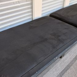 2 Wooden Benches With Cushions 