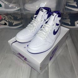 Jordan 1 Retro High OG Court Purple (Women) - Size:9 M/10.5 W