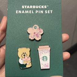 Starbucks cherry blossom pins