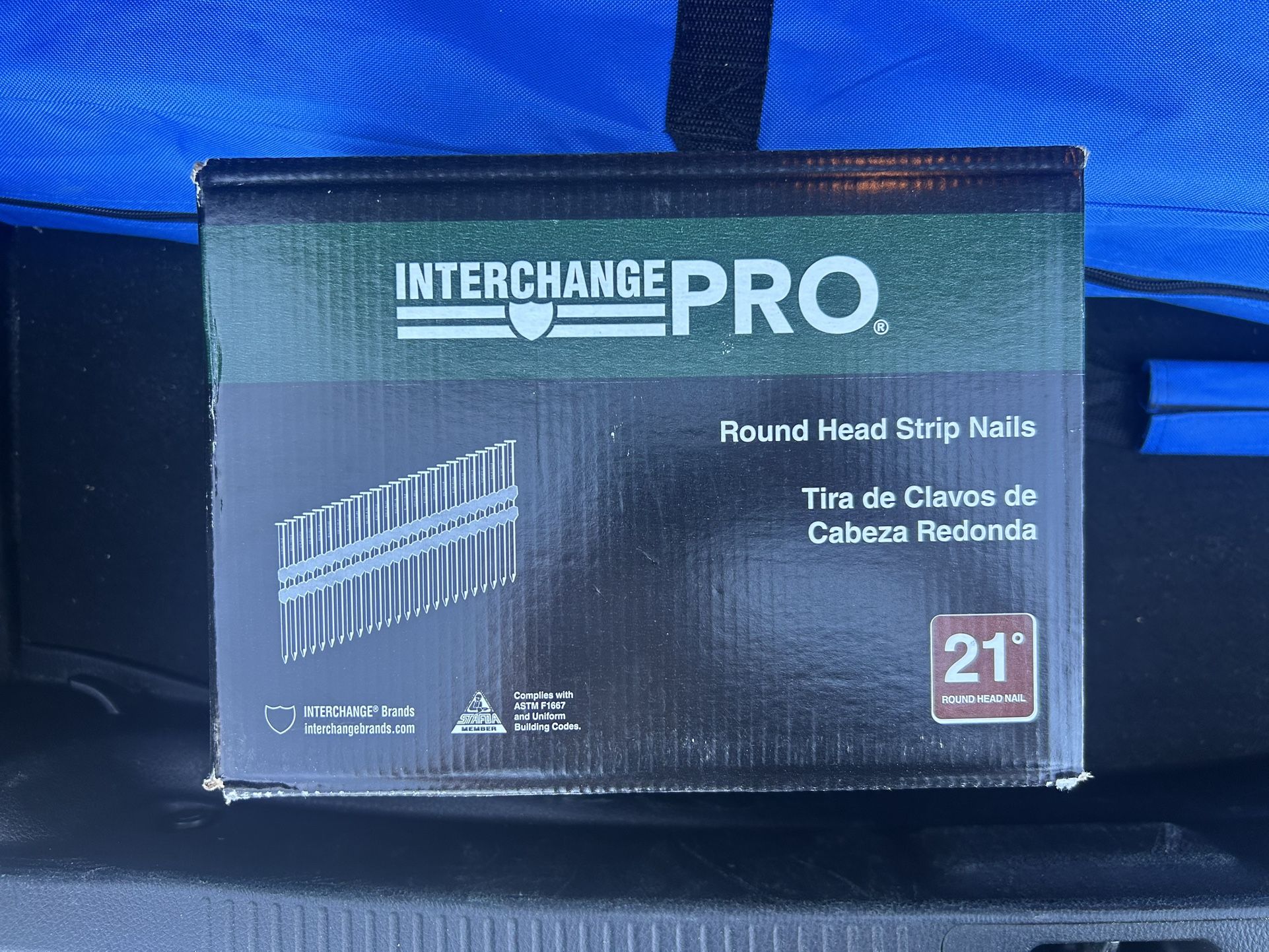 Round Head Strip Nail Box, Fraiming - Clavos De Fraiming Caja Nueva - Construccion 