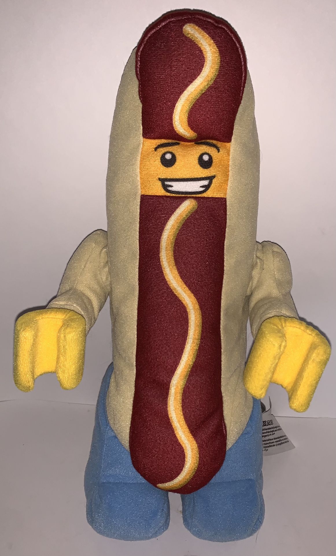 Hot dog Lego stuffed toy 12 inches tall