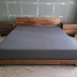 Solid Teak Wood Bed Frame - King