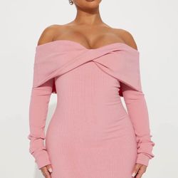 Large Pink Bodycon Dress