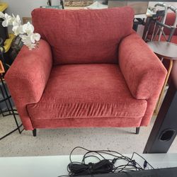 2 Terracotta Oversized Chairs Very Good Condition  With Shipping Paid 500. See Photo's Foe Dimensions 