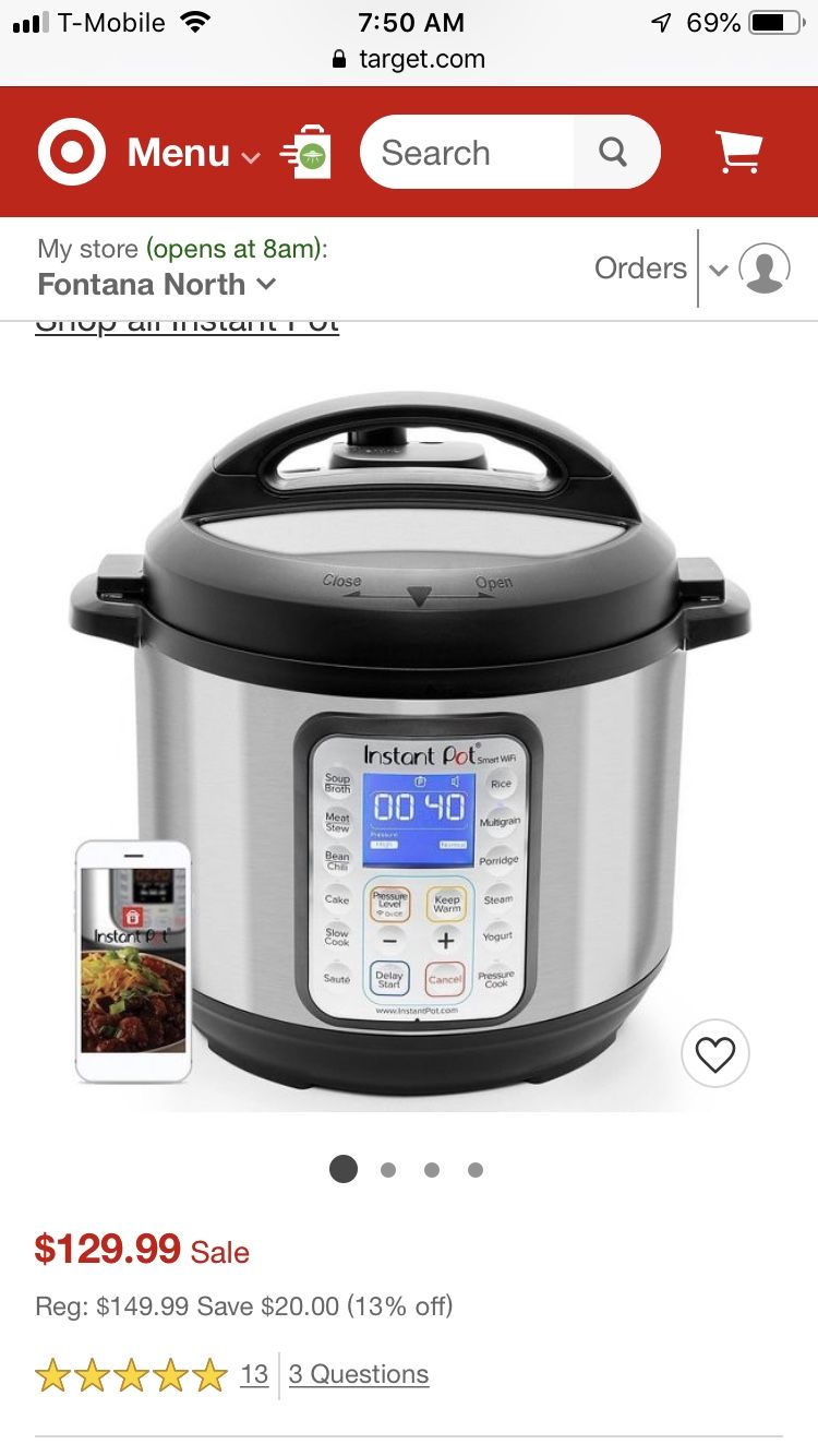 Instant pot smart WiFi