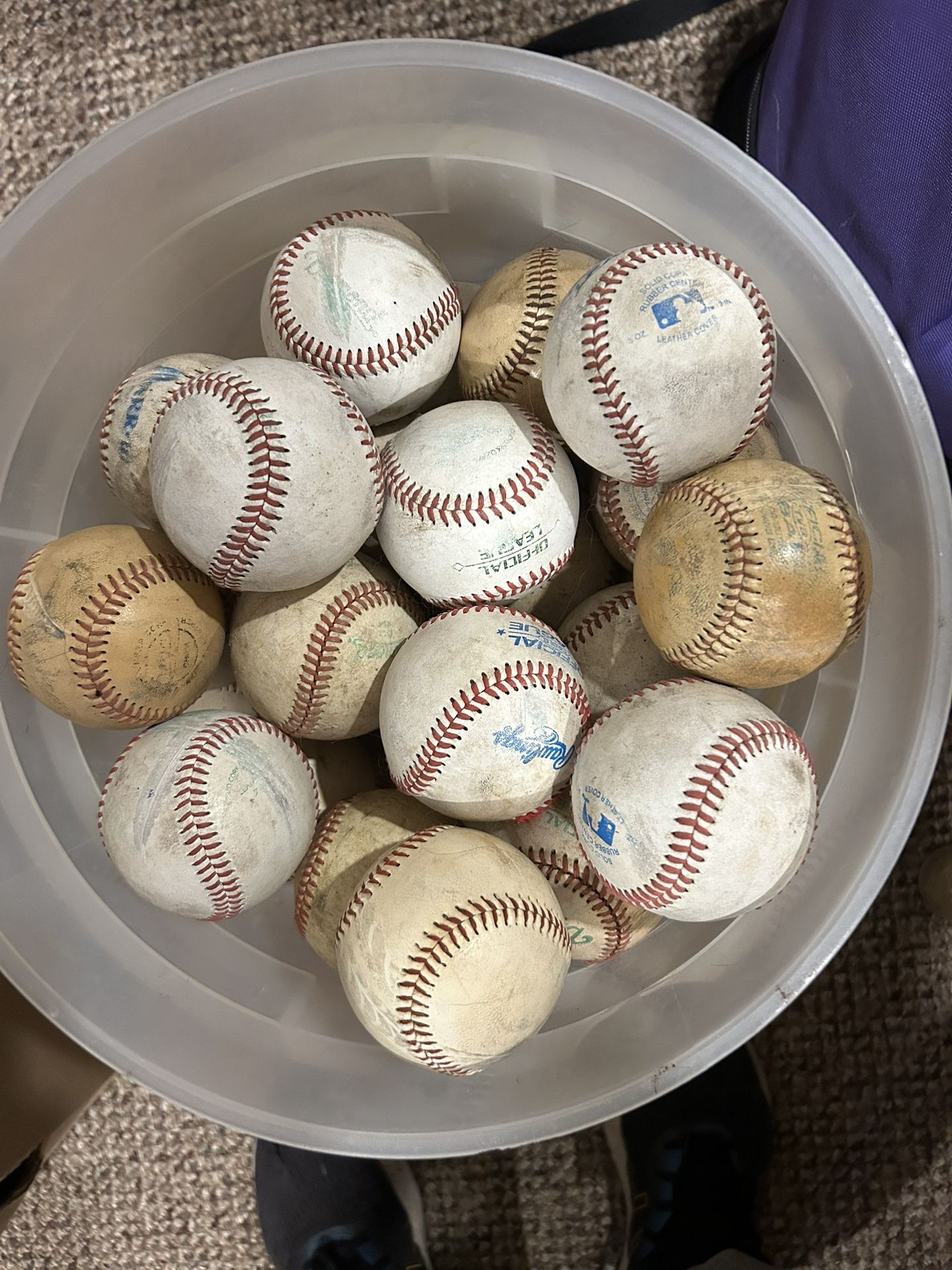Bucket Of Baseballs