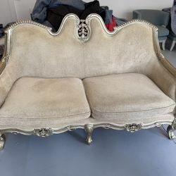 Elegant French Louis XV Style Settee / Loveseat  Beautiful vintage French Louis XV–style