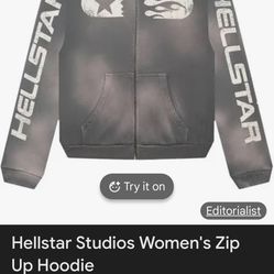 Grey Hellstar Sports Hoodie 