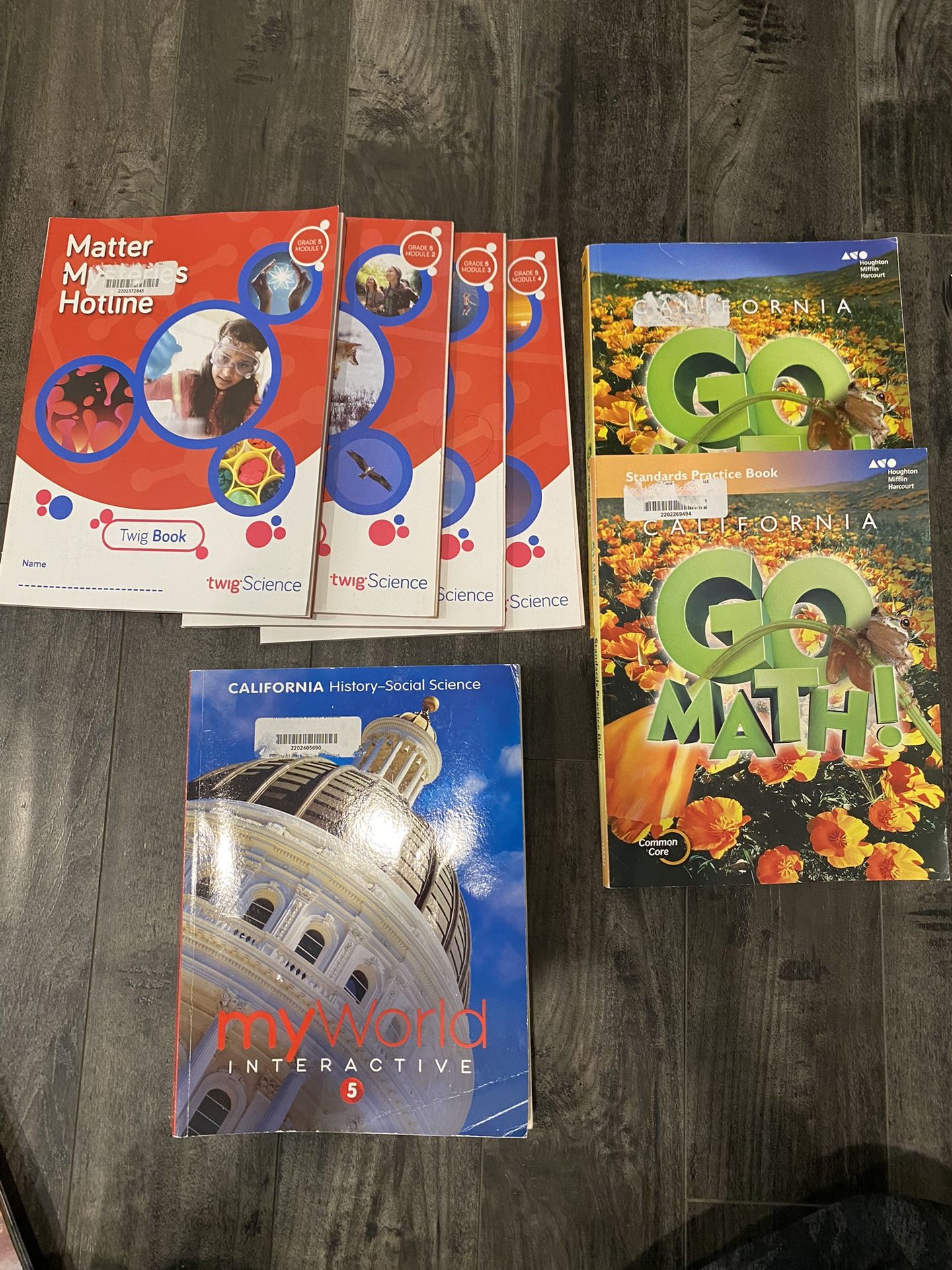 5th Grade Curriculum Twig Science, Go Math, My World $40