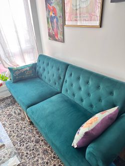 Velvet couch / sofa bed